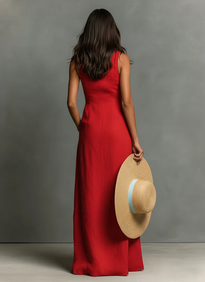 Vestido Scarlet Élégance™ - Sofisticación y carácter para destacar con estilo.