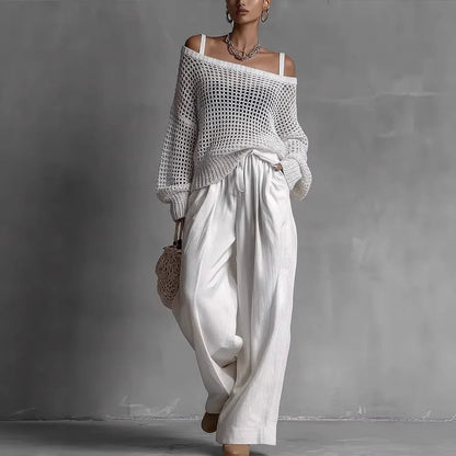 Conjunto Knit de 2 Piezas — Elegancia relajada con esencia artesanal