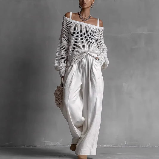 Conjunto Knit de 2 Piezas — Elegancia relajada con esencia artesanal