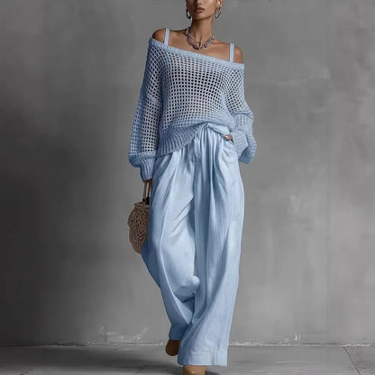 Conjunto Knit de 2 Piezas — Elegancia relajada con esencia artesanal