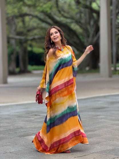 Vestido Kaftan Aquarela™ - Tejido suave, fresco y transpirable