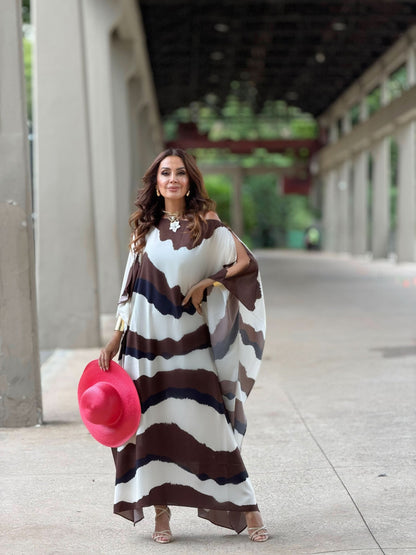 Vestido Kaftan Aquarela™ - Tejido suave, fresco y transpirable