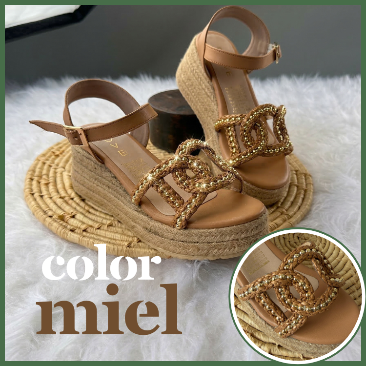 Sandalias Con Plataforma Confort Yute Mora™ -  Estiliza Tu Silueta