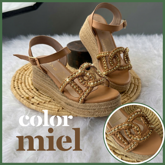 Sandalias Con Plataforma Confort Yute Mora™ -  Estiliza Tu Silueta