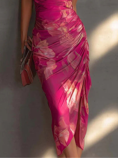 Vestido Fuchsia Bloom™ - Realza las curvas y favorece la silueta.
