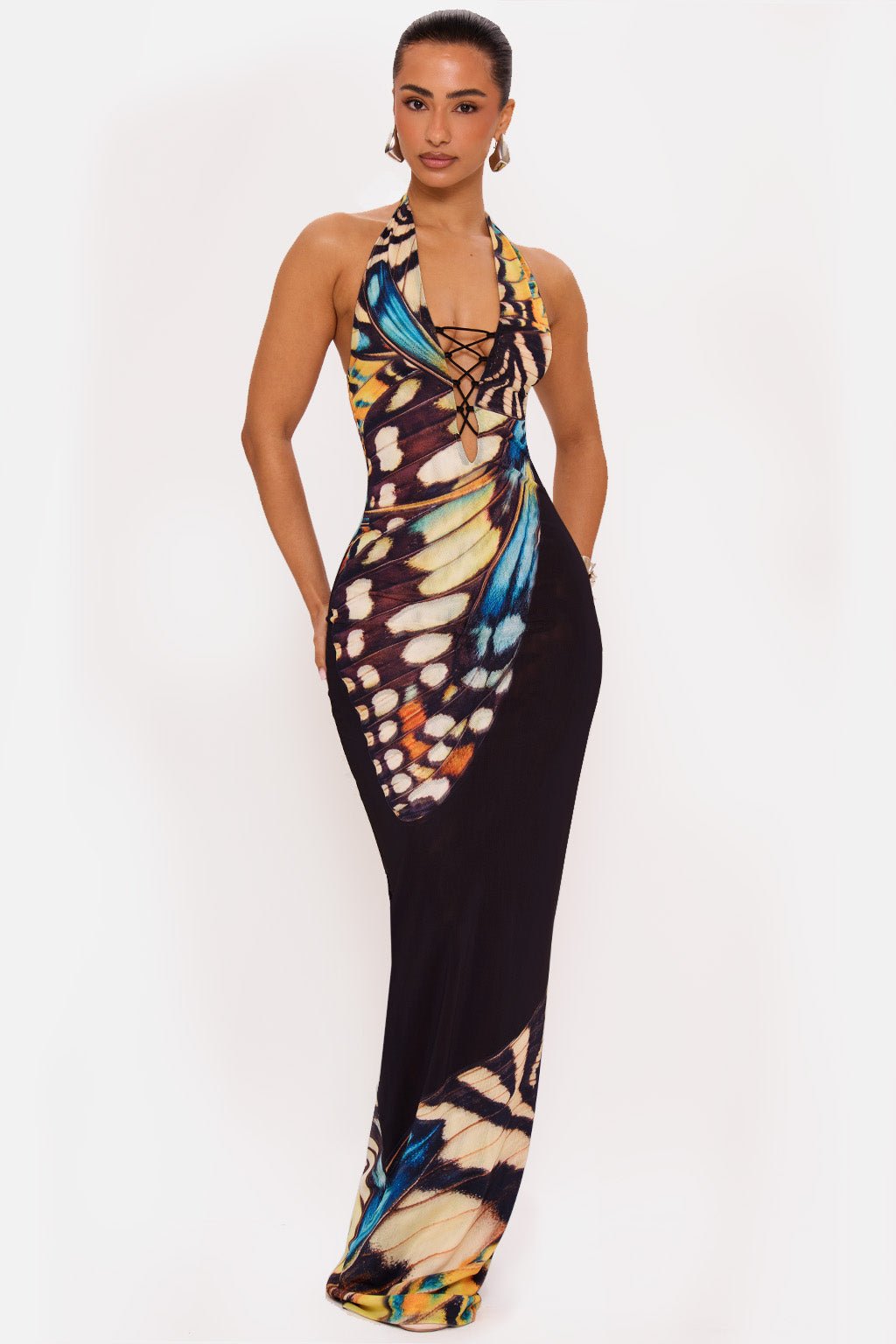 Vestido Butterfly Noir™ – Elegancia Hipnótica con Alas de Sofisticación