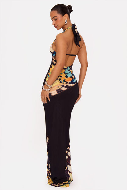 Vestido Butterfly Noir™ – Elegancia Hipnótica con Alas de Sofisticación