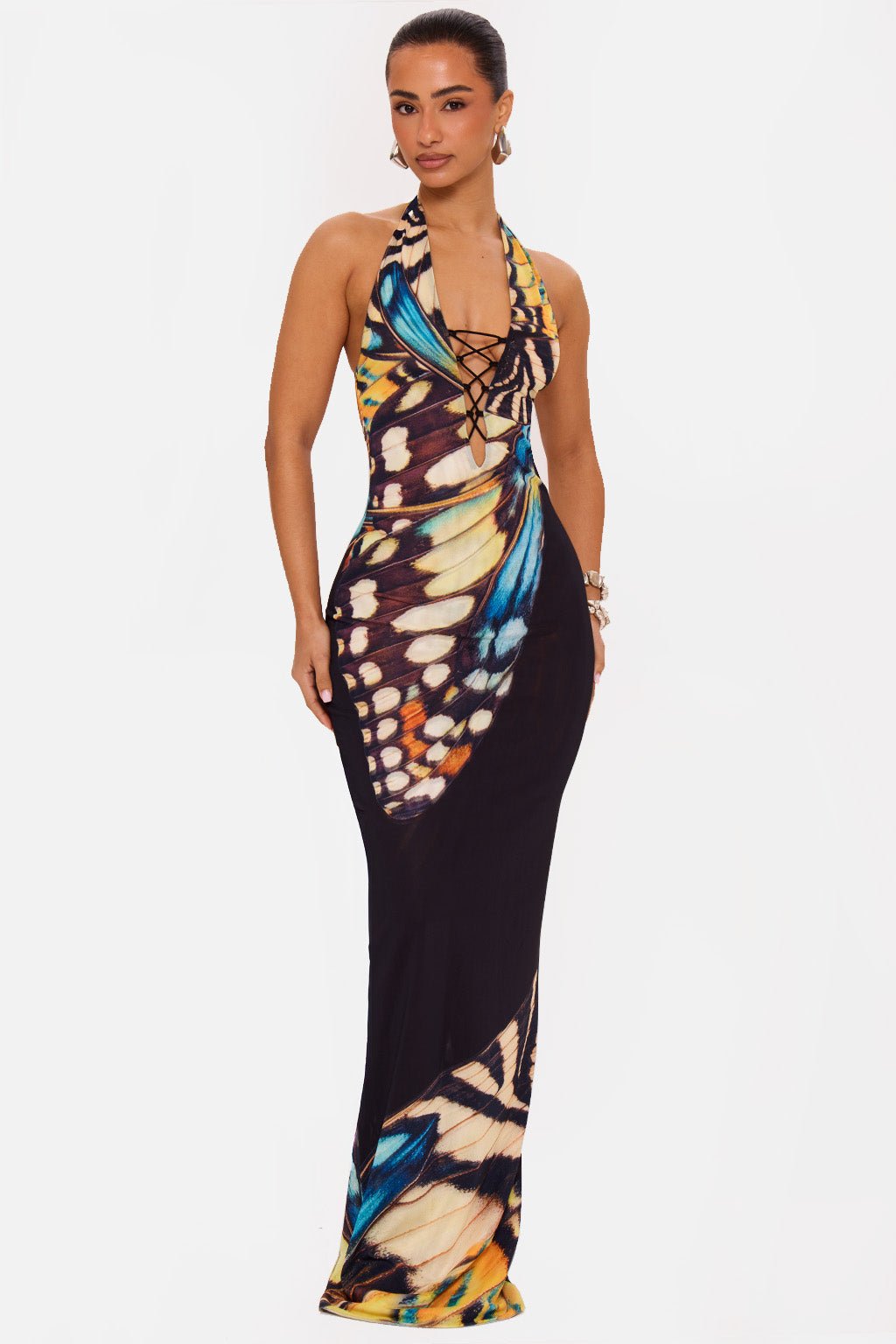 Vestido Butterfly Noir™ – Elegancia Hipnótica con Alas de Sofisticación