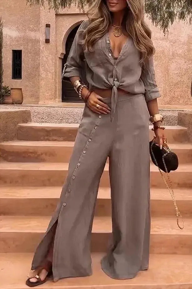 Conjunto Minimalista de Dos Piezas: El Arte de la Elegancia Instantánea