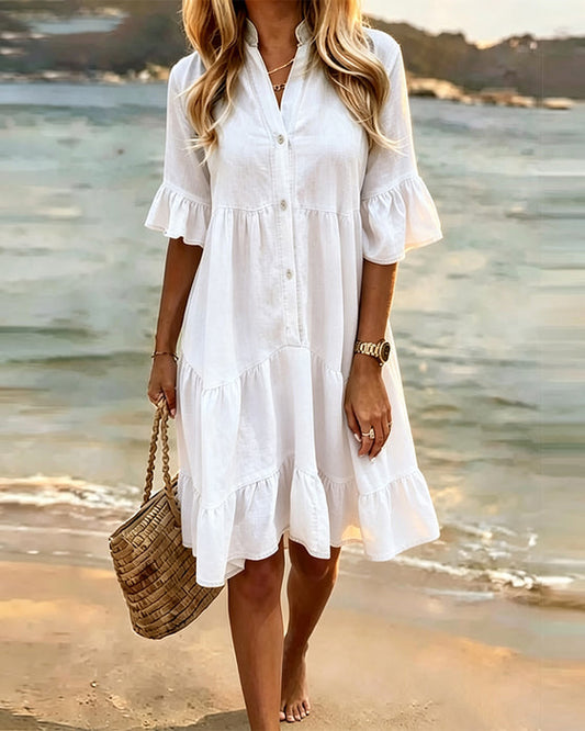 Vestido Coastal Grace™ – Frescura Elegante para Días de Verano