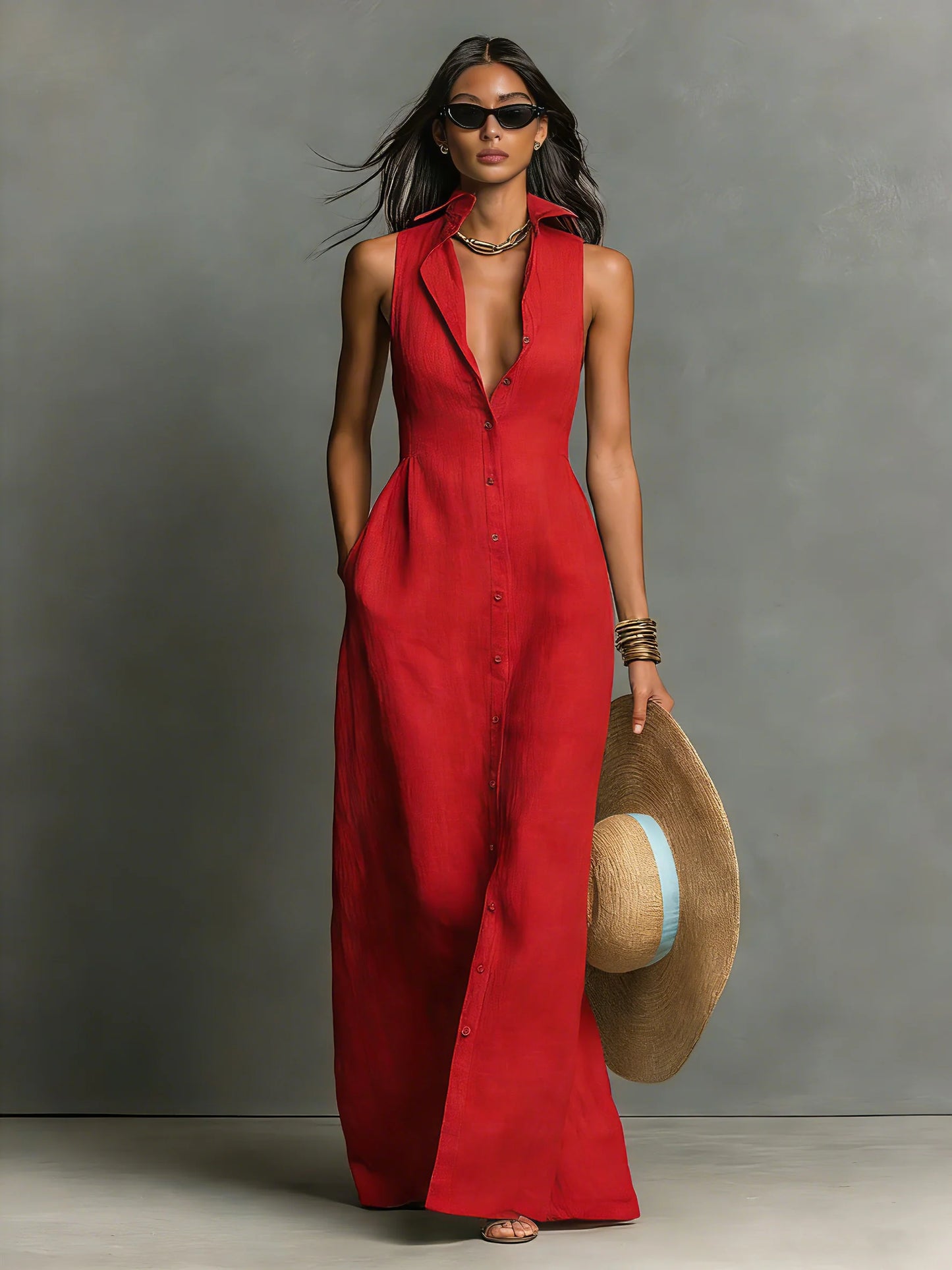 Vestido Scarlet Élégance™ - Sofisticación y carácter para destacar con estilo.