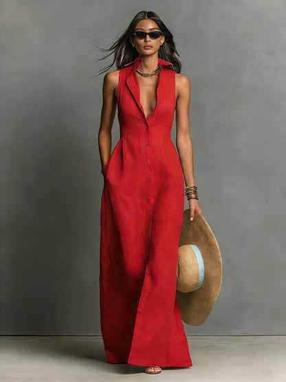 Vestido Scarlet Élégance™ - Sofisticación y carácter para destacar con estilo.