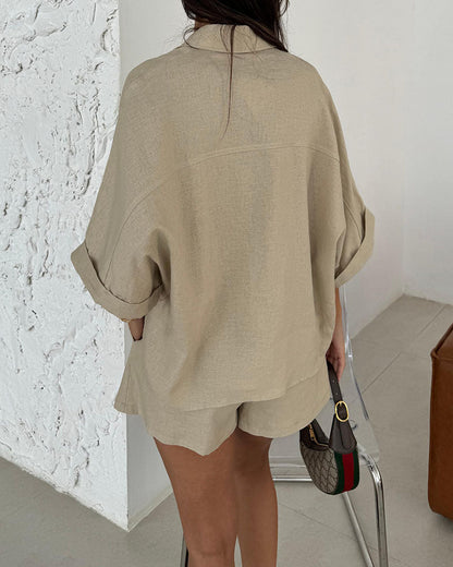 Conjunto Lino Aura™ – Frescura Natural y Elegancia Atemporal