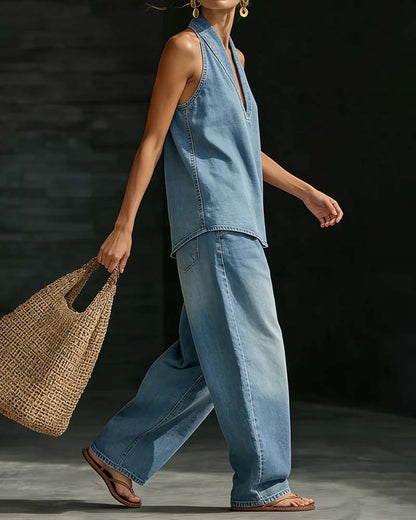 Conjunto Denim Riviera™ – Sofisticación Relajada para Cada Día