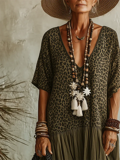 Vestido Savannah Soul™ – Elegancia Salvaje con Espíritu Bohemio