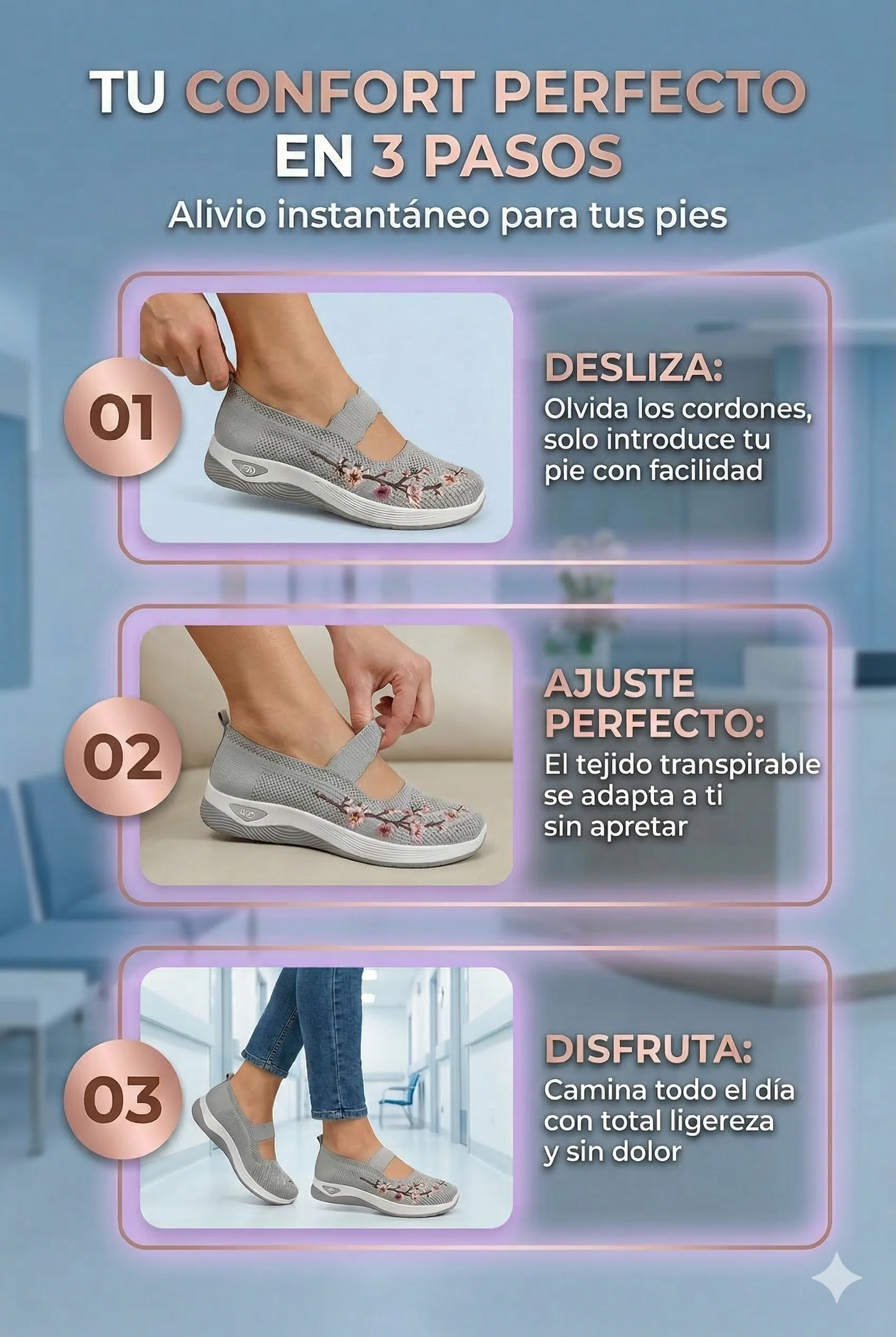 Zapatos Sakura Slip-On™ - Favorece el soporte y la estabilidad de cualquier pie