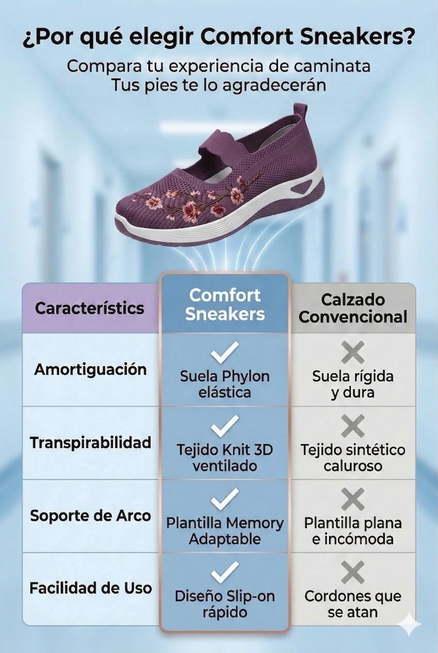 Zapatos Sakura Slip-On™ - Favorece el soporte y la estabilidad de cualquier pie
