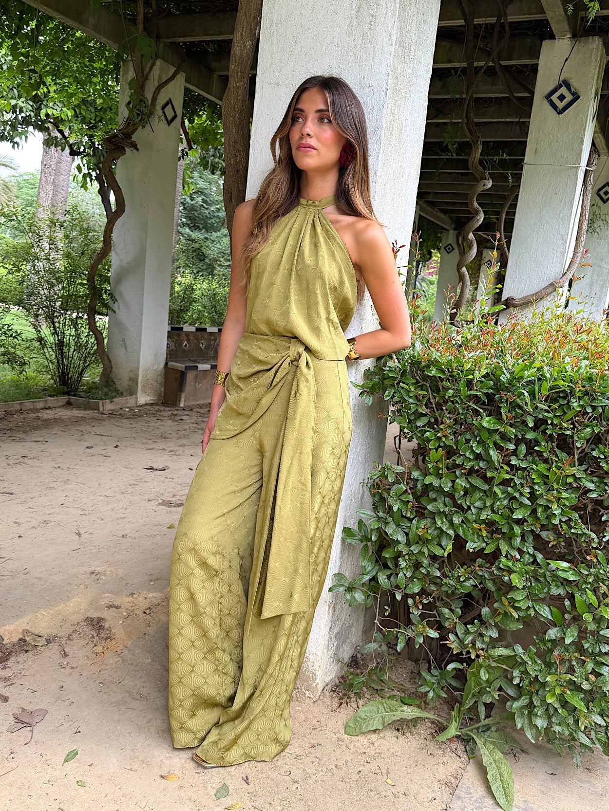 Conjunto Riviera Jacquard™ – Elegancia Fluida para Días Inolvidables