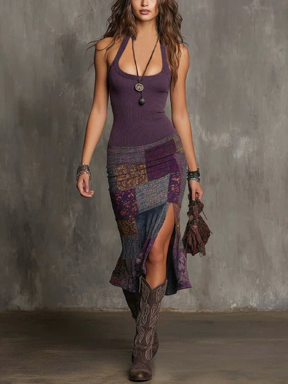 Vestido Boho Patchwork™ - Sensualidad y elegancia con un encanto bohemio irresistible.