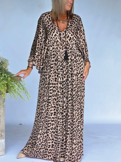 Vestido Leopard - Silueta amplia que aporta movimiento y comodidad.