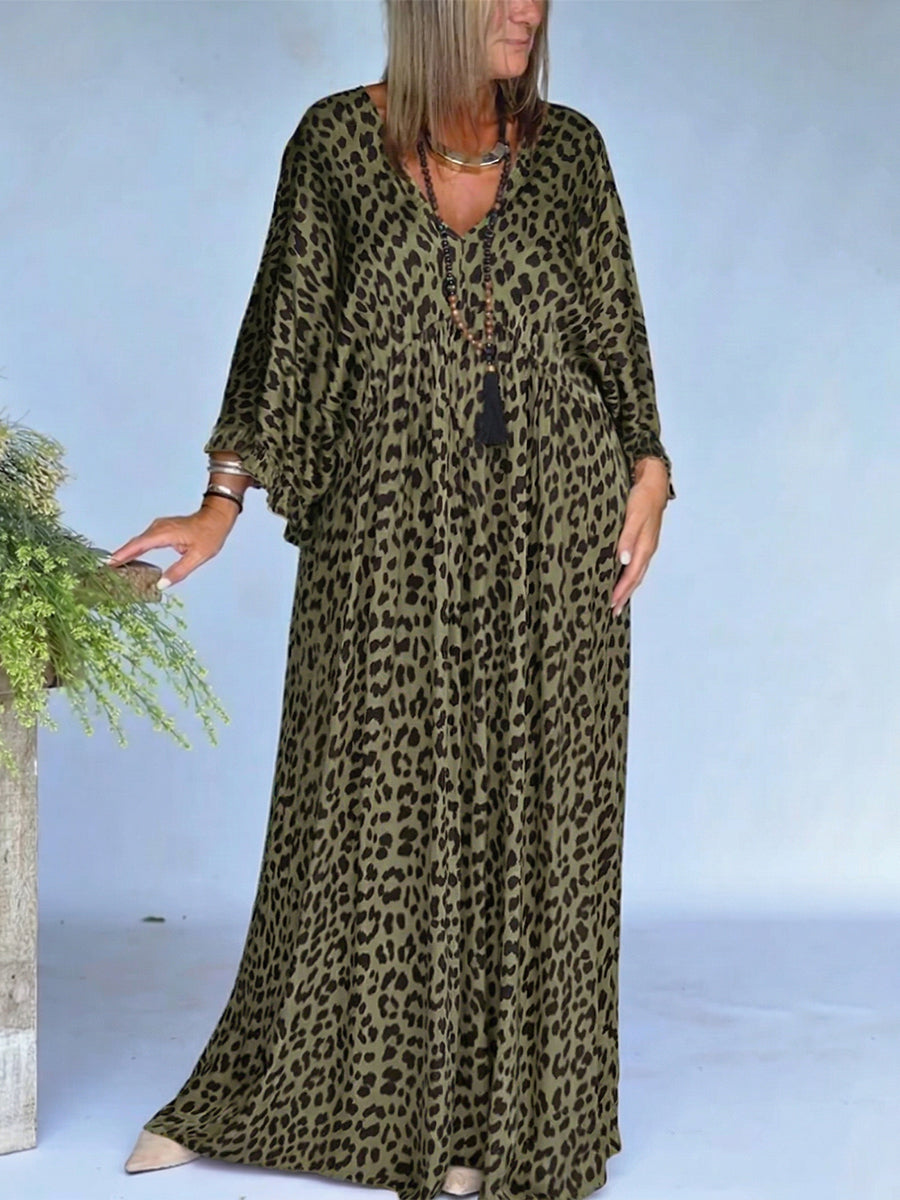 Vestido Leopard - Silueta amplia que aporta movimiento y comodidad.