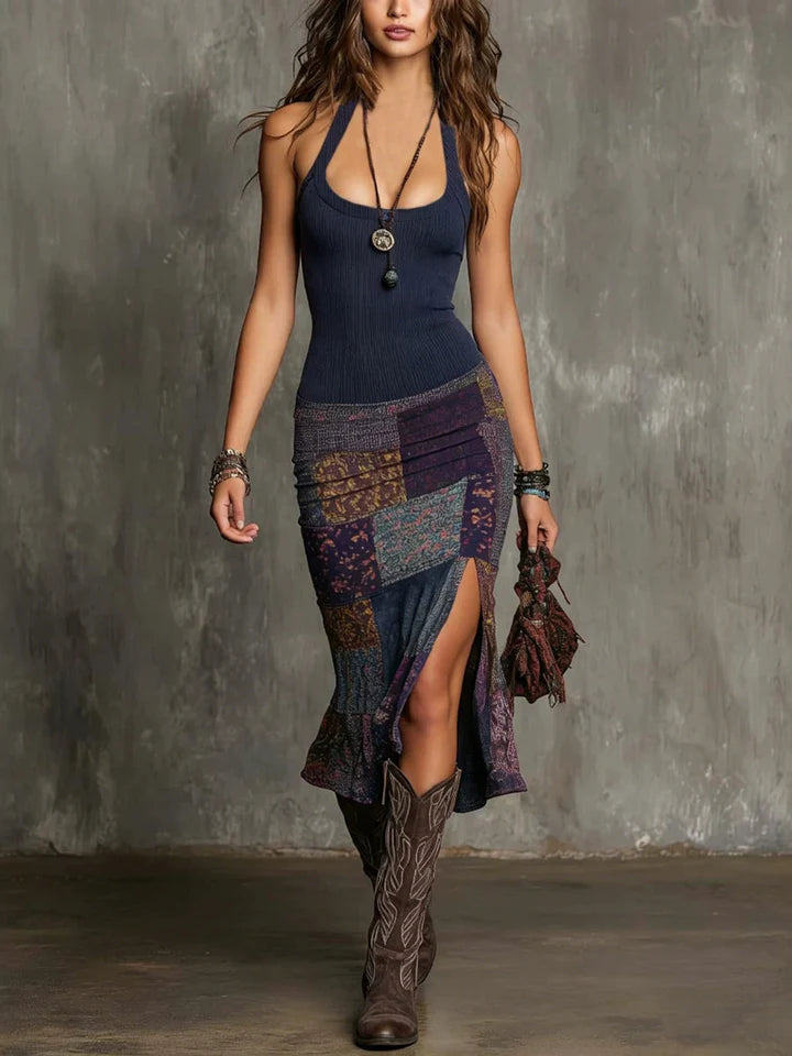 Vestido Boho Patchwork™ - Sensualidad y elegancia con un encanto bohemio irresistible.