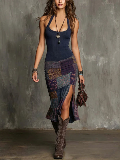 Vestido Boho Patchwork™ - Sensualidad y elegancia con un encanto bohemio irresistible.