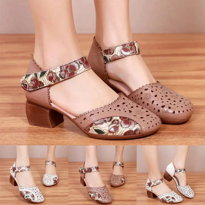 Zapatos Vintage Blanco & Marrón — Comodidad artesanal con encanto femenino