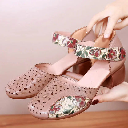 Zapatos Vintage Blanco & Marrón — Comodidad artesanal con encanto femenino
