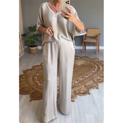 Conjunto Antonia - Corte holgado con cintura elástica adaptable