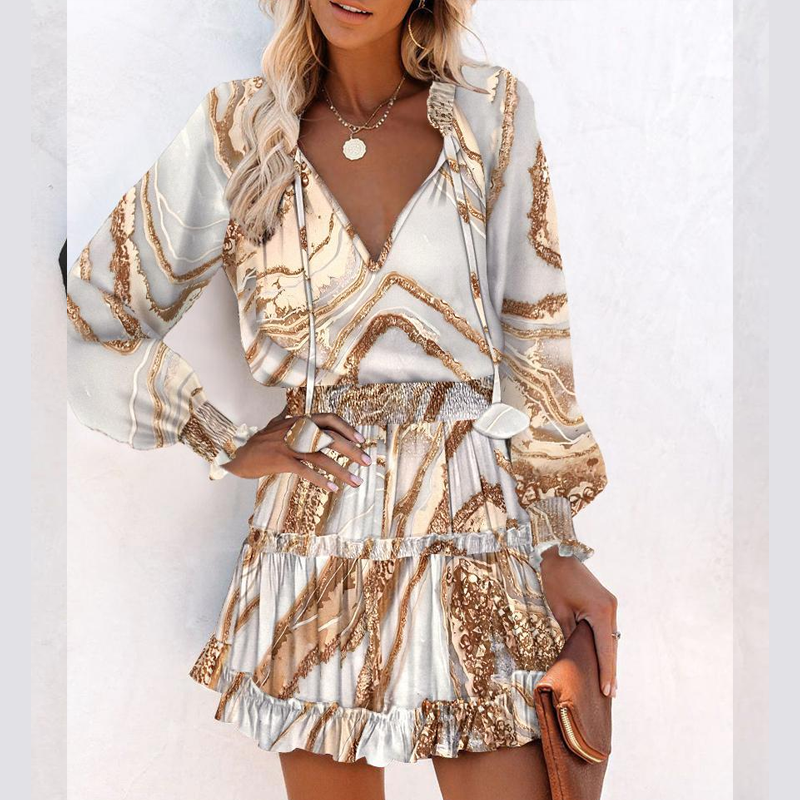 Vestido Elegante con Escote en V — Feminidad que fluye contigo