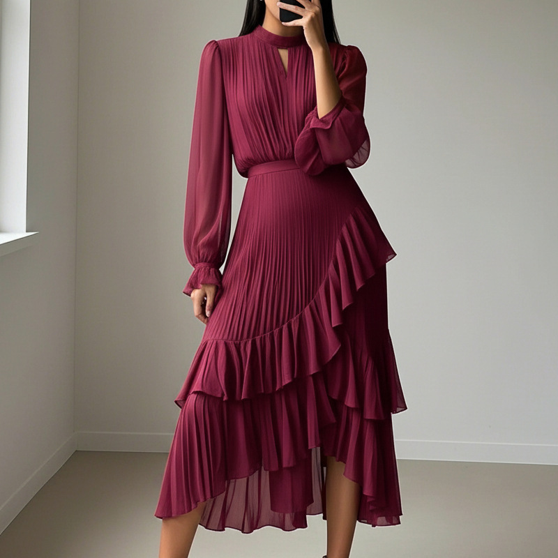 Vestido Celeste Étoile™ – Elegancia Atemporal con Movimiento y Sofisticación