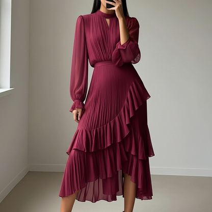 Vestido Celeste Étoile™ – Elegancia Atemporal con Movimiento y Sofisticación