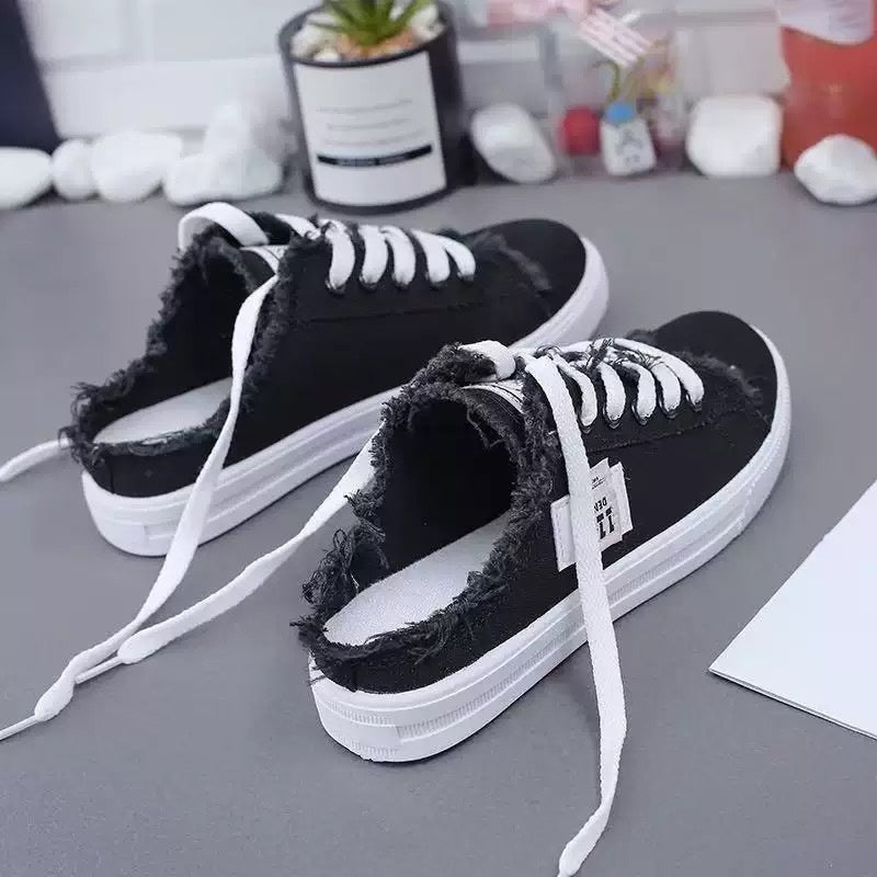 Zapatos Mule Denim - Suela plana de PVC proporciona estabilidad