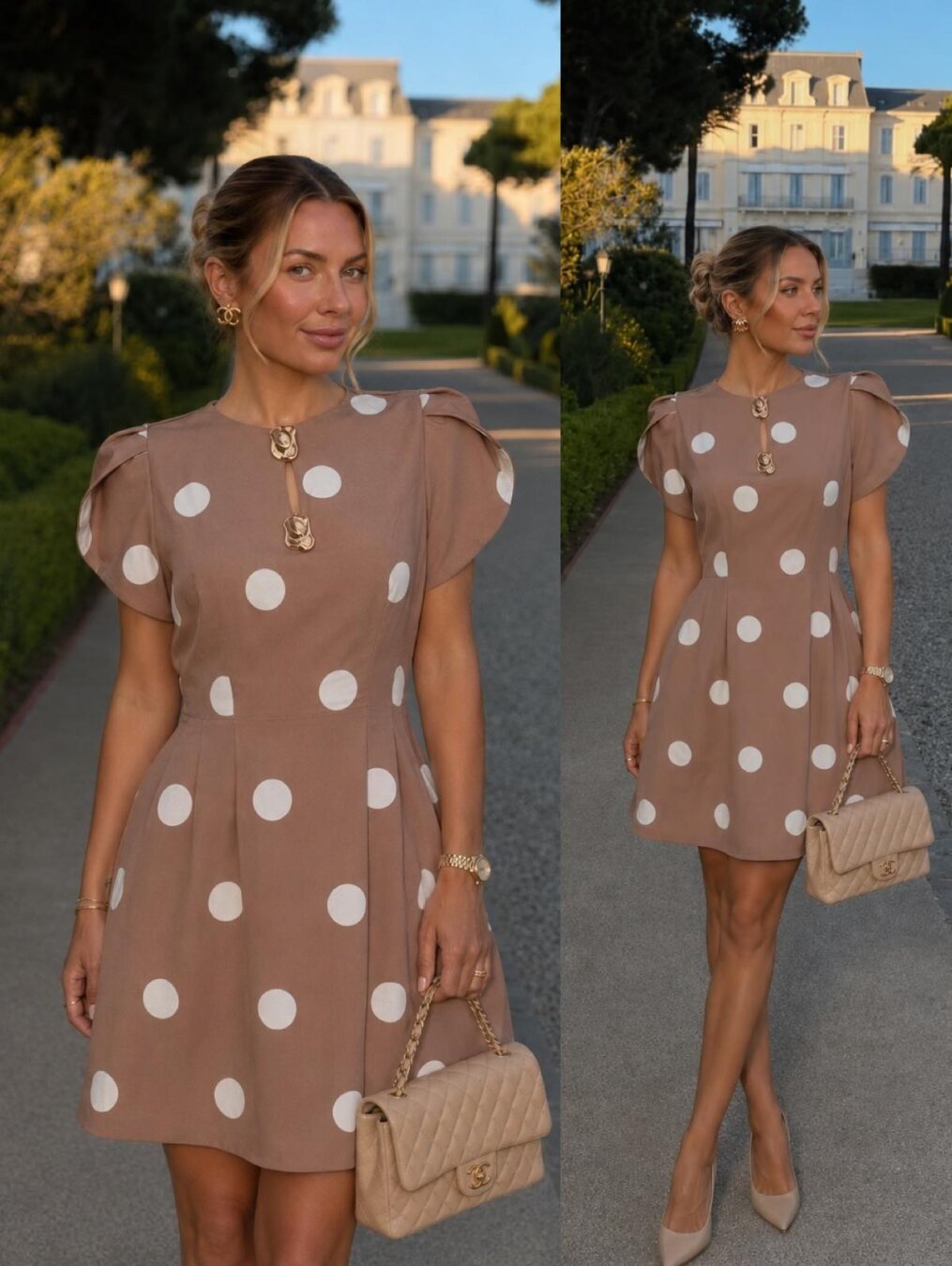 Vestido Paris Dots™ – Elegancia Chic con Encanto Atemporal